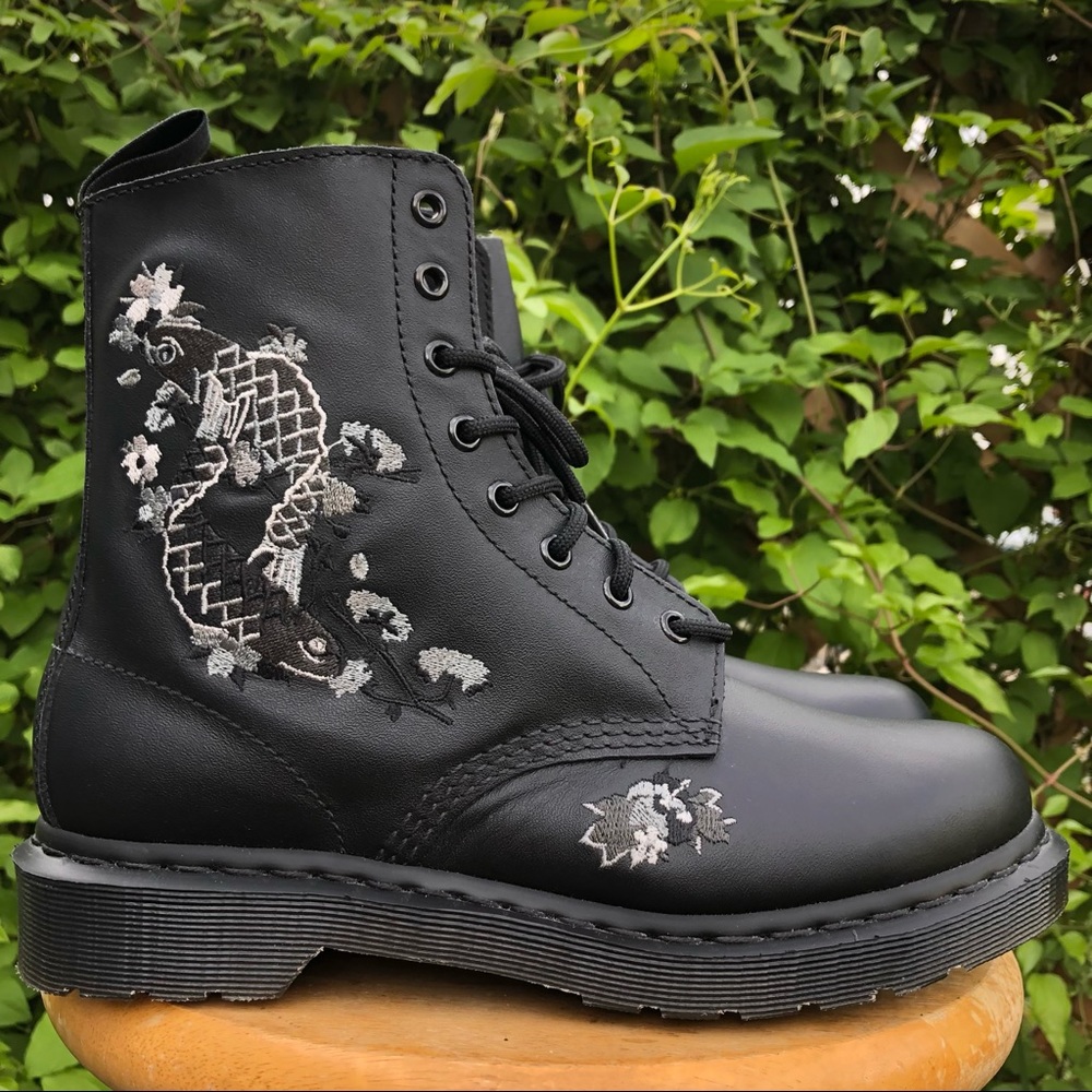 Dr. Martens Amylee Embroidered Koi Fish Boots